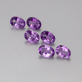 Розовато-фиолетовый Аметист Камень - 0.7ct Фасетный Овал (ID: 358760)