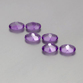 Amethyst Gemstones in 7 x 5 mm (calibrated) Size for Sale, Amethyst Stones in Deep Pinkish Violet Color