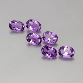 Deep Purplish Violet Аметист Камень - 0.7ct Фасетный Овал (ID: 358770)