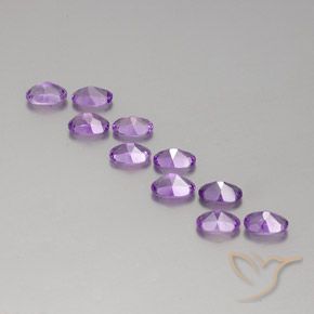 Amethyst Gemstones in 6 x 4 mm (calibrated) Size for Sale, Amethyst Stones in Medium Purplish Violet Color
