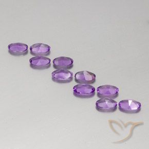 Amethyst Gemstones in 6 x 4 mm (calibrated) Size for Sale, Amethyst Stones in Medium Pinkish Violet Color