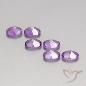 Amethyst Gemstones in 7 x 5 mm (calibrated) Size for Sale, Amethyst Stones in Medium Violet Color