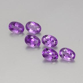 Violeta púrpura medio Amatista Gema - 0.7ct Forma ovalada (ID: 358876)