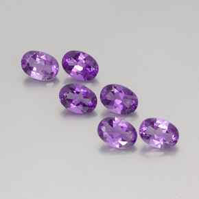 Medium Purplish Violet Amethyst Gem - 0.7ct Oval Facet (ID: 358879)