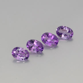 بنفسجى أرجوانى متوسط جمشت حجر كريم - 0.7ct وجه بيضاوى (ID: 359015)