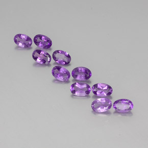 Medium Violet Ametista Gem - 0.4ct Ovale sfaccettato (ID: 359205)