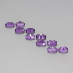 Amethyst Gemstones in 6 x 4 mm (calibrated) Size for Sale, Amethyst Stones in Medium Violet Color