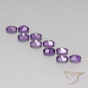 Amethyst Gemstones in 6 x 4 mm (calibrated) Size for Sale, Amethyst Stones in Deep Purplish Violet Color