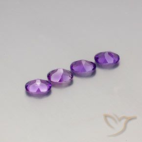 Amethyst Gemstones in 7 x 5 mm (calibrated) Size for Sale, Amethyst Stones in Vivid Pink Violet Color