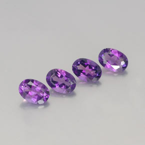 2.74 ct Violet Amethyst Gemstone, Amethyst Gem in Oval Facet Shape for Sale.
