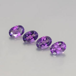 2.74 ct Violet Amethyst Stone, Natural Amethyst in Oval Facet Shape for Sale