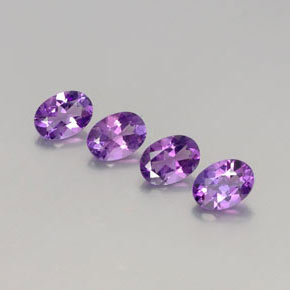 2.85 ctw Violet Amethyst Stones, Natural Amethyst in Oval Facet Shape for Sale