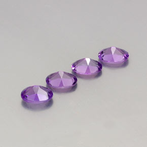 Amethyst Gemstones in 7 x 5 mm (calibrated) Size for Sale, Amethyst Stones in Medium Violet Color