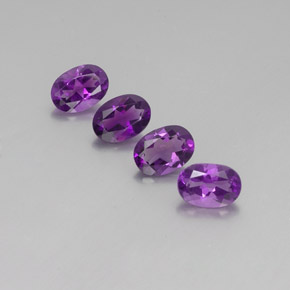 2.82 ct Violet Amethyst Stone, Natural Amethyst in Oval Facet Shape for Sale