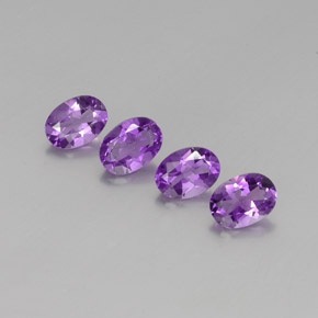 2.78 ctw Violet Amethyst Stones, Natural Amethyst in Oval Facet Shape for Sale