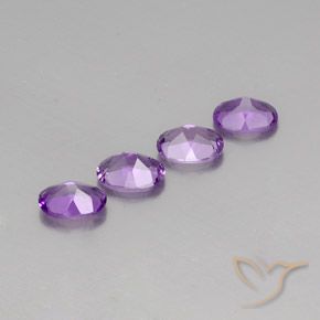 Amethyst Gemstones in 7 x 5 mm (calibrated) Size for Sale, Amethyst Stones in Medium Pink Violet Color