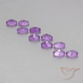 Amethyst Gemstones in 6 x 4 mm (calibrated) Size for Sale, Amethyst Stones in Medium-Dark Purplish Violet Color