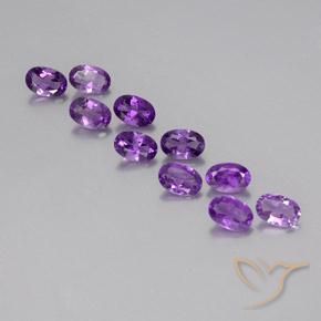 4.00ctw Natural Medium Purplish Violet Amethyst, Oval, VVS-VS