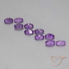 Amethyst Gemstones in 6 x 4 mm (calibrated) Size for Sale, Amethyst Stones in Medium Purplish Violet Color