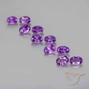 4.64ctw Natural Medium Purplish Violet Amethyst, Oval, VVS-VS