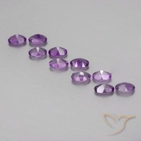 Amethyst Gemstones in 6 x 4 mm (calibrated) Size for Sale, Amethyst Stones in Purplish Violet Color