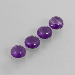 Amethyst Gemstones in 8 mm (calibrated) Size for Sale, Amethyst Stones in Medium Violet Color