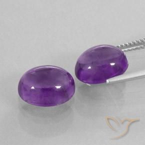 Amethyst Gemstones in 11 x 9 mm (calibrated) Size for Sale, Amethyst Stones in Medium Violet Color