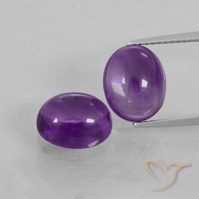 8.1 ct Oval Cabochon Amethyst, 10.8 x 8.8 mm From Brazil, Photo A