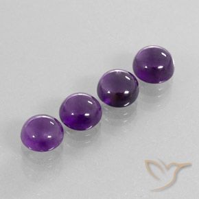 Amethyst Gemstones in 8 mm (calibrated) Size for Sale, Amethyst Stones in Reddish Violet Color