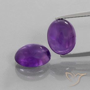 5.23 ct Oval Cabochon Amethyst, 9.9 x 8 mm From Brazil, Photo A