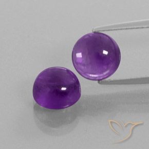 4.92 ct Round Cabochon Amethyst, 8.2 mm From Brazil, Photo A