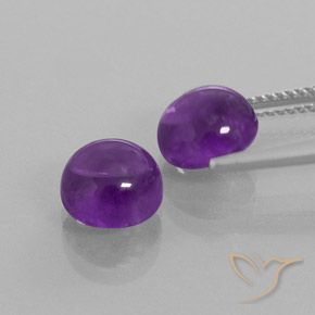 Amethyst Gemstones in 8 mm (calibrated) Size for Sale, Amethyst Stones in Medium Violet Color