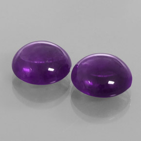 15.42 ct Violet Amethyst Stone, Natural Amethyst in Round Cabochon Shape for Sale