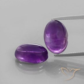 13 ct Oval Cabochon Amethyst, 14 x 9.7 mm From Brazil, Photo A