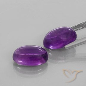 Amethyst Gemstones in 14 x 10 mm (calibrated) Size for Sale, Amethyst Stones in Medium Violet Color