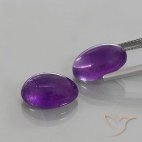 Amethyst Gemstones in 14 x 10 mm (calibrated) Size for Sale, Amethyst Stones in Medium Violet Color
