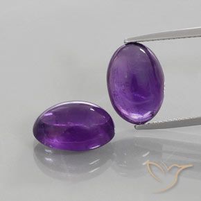 13.47 ct Oval Cabochon Amethyst, 14.1 x 10.1 mm From Brazil, Photo A