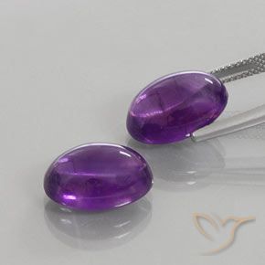 Amethyst Gemstones in 14 x 10 mm (calibrated) Size for Sale, Amethyst Stones in Deep Violet Color
