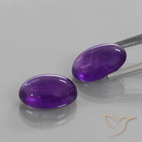 Amethyst Gemstones in 14.2 x 10.3 mm Size for Sale, Amethyst Stones in Deep Violet Color