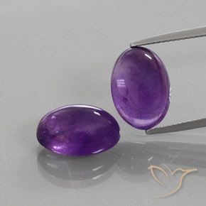 13.44 ct Oval Cabochon Amethyst, 14 x 10.1 mm From Brazil, Photo A
