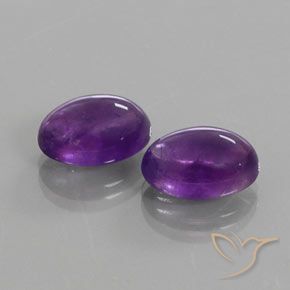 13.44 ctw Violet Amethyst Stones, Natural Amethyst in Oval Cabochon Shape for Sale