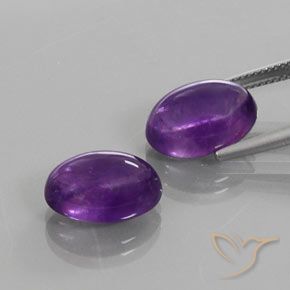 Amethyst Gemstones in 14 x 10 mm (calibrated) Size for Sale, Amethyst Stones in Intense Violet Color
