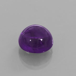 9.11 ct Violet Amethyst Stone, Natural Amethyst in Round Cabochon Shape for Sale
