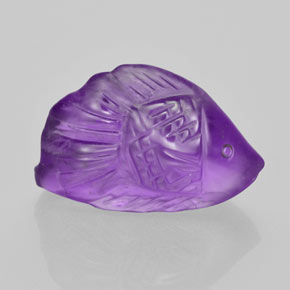 Violeta vívido Amatista Gema - 7.5ct Pescado tallado (ID: 364698)