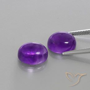 Amethyst Gemstones in 10 x 8 mm (calibrated) Size for Sale, Amethyst Stones in Deep Violet Color