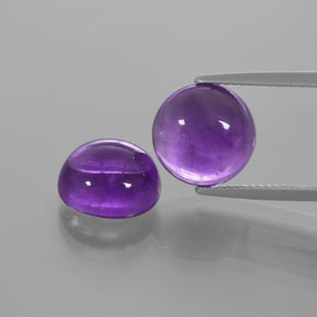 10.02 ct Violet Amethyst Gemstone, Amethyst Gem in Round Cabochon Shape for Sale.