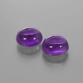 10.02 ct Violet Amethyst Stone, Natural Amethyst in Round Cabochon Shape for Sale