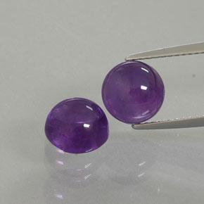 Medium Violet Amethyst Gem - 2.5ct Round Cabochon (ID: 369490)
