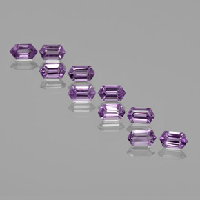 5.33 ctw Violet Amethyst Stones, Natural Amethyst in Hexagon Cut Shape for Sale