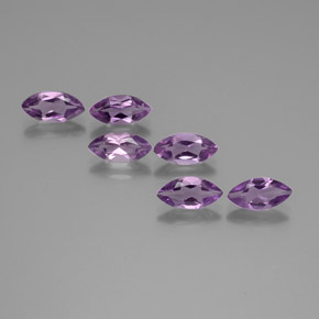4.95 ct Violet Amethyst Stone, Natural Amethyst in Marquise Facet Shape for Sale
